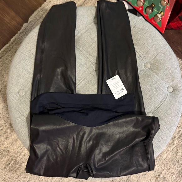 NWT💎Spanx Mama Faux Leather Leggings Black Size 1X Retail $110 Soft! - Picture 5 of 6